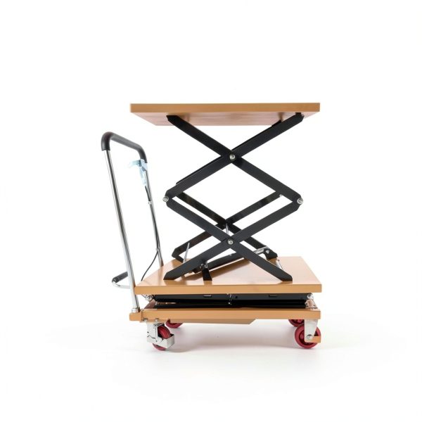Hydraulic Lift Table Cart VisHomeYard Manual Double Scissor 330lb 50in-1