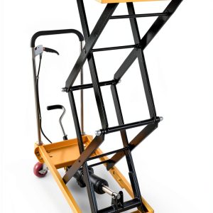 Hydraulic Lift Table Cart VisHomeYard Manual Double Scissor 330lb 50in-0